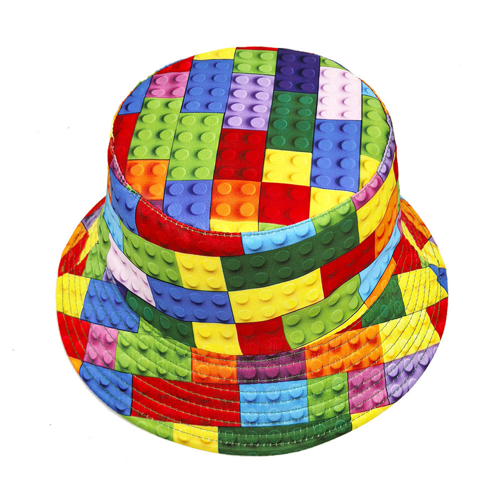 Wholesale Building Blocks Print Bucket Hat